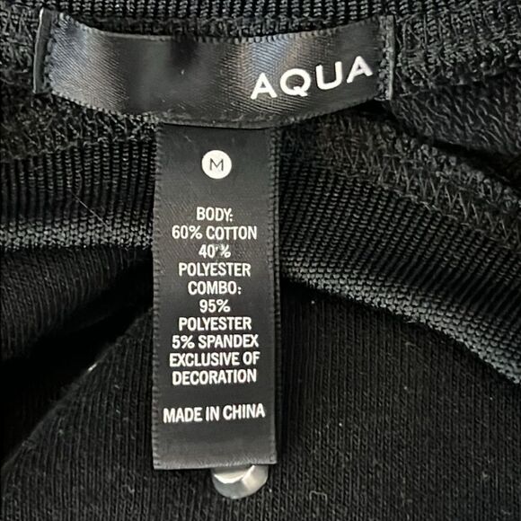 3/$25 AQUA Silver Studded Cropped Sweatshirt Sweater Medium - Picture 13 of 14